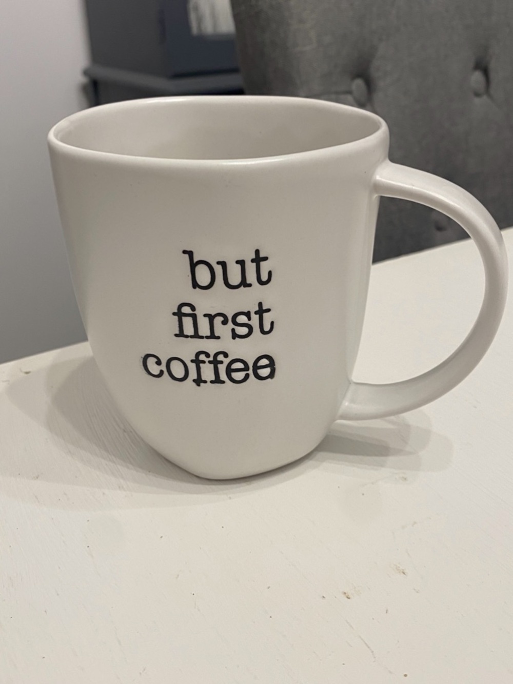 But First Coffee White Ceramic Mug - Picture 2 of 5